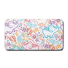 Cute Pastel Tones Elephant Pattern Medium Bar Mats by Dushan