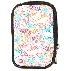 Cute Pastel Tones Elephant Pattern Compact Camera Cases