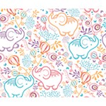 Cute pastel tones elephant pattern Deluxe Canvas 14  x 11  14  x 11  x 1.5  Stretched Canvas