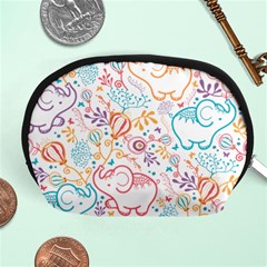 Cute Pastel Tones Elephant Pattern Accessory Pouches (medium) 