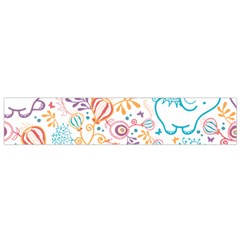 Cute Pastel Tones Elephant Pattern Flano Scarf (small) 