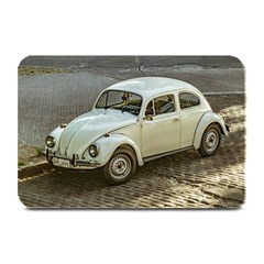 Classic Beetle Car Parked On Street Plate Mats by dflcprints