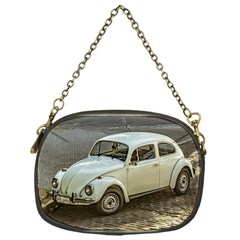 Classic Beetle Car Parked On Street Chain Purses (one Side)  by dflcprints