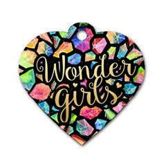 Wondergirls Dog Tag Heart (two Sided)