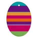 Jagged stripes Ornament (Oval) Front