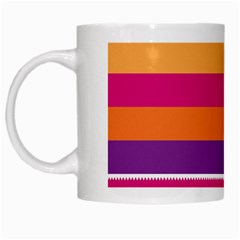 Jagged stripes White Mug