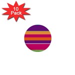 Jagged stripes 1  Mini Button (10 pack)  Front