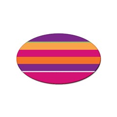 Jagged stripes Sticker Oval (10 pack)