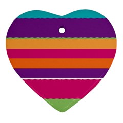 Jagged stripes Heart Ornament (Two Sides)