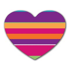 Jagged stripes Heart Mousepad