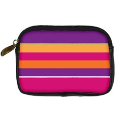 Jagged stripes Digital Camera Leather Case