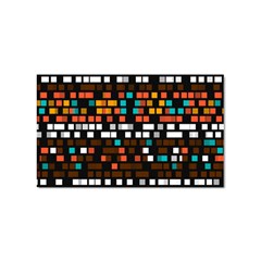 Squares Pattern In Retro Colors Sticker (rectangular) by LalyLauraFLM