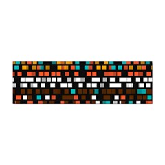 Squares Pattern In Retro Colors Sticker Bumper (100 Pack) by LalyLauraFLM