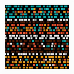 Squares Pattern In Retro Colors Medium Glasses Cloth