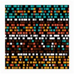 Squares pattern in retro colors Medium Glasses Cloth Front