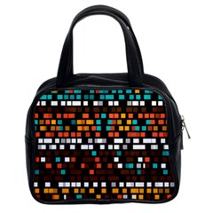 Squares Pattern In Retro Colors Classic Handbag (two Sides) by LalyLauraFLM