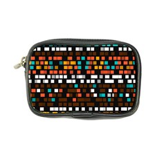 Squares Pattern In Retro Colors Coin Purse by LalyLauraFLM