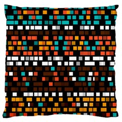 Squares Pattern In Retro Colors Large Cushion Case (two Sides) by LalyLauraFLM