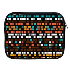 Squares Pattern In Retro Colors Apple Ipad 2/3/4 Zipper Case by LalyLauraFLM