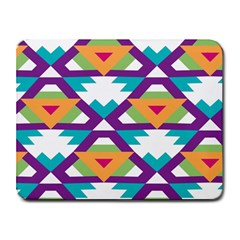 Triangles And Other Shapes Pattern Small Mousepad by LalyLauraFLM