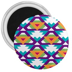 Triangles And Other Shapes Pattern 3  Magnet by LalyLauraFLM