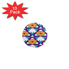 Triangles And Other Shapes Pattern 1  Mini Magnet (10 Pack) 