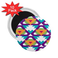 Triangles And Other Shapes Pattern 2 25  Magnet (10 Pack)