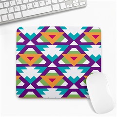 Triangles And Other Shapes Pattern Large Mousepad by LalyLauraFLM