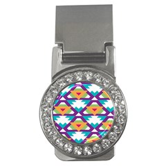 Triangles And Other Shapes Pattern Money Clip (cz)