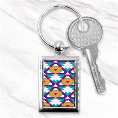 Triangles And Other Shapes Pattern Key Chain (rectangle)