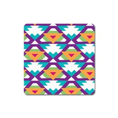 Triangles And Other Shapes Pattern Magnet (square)