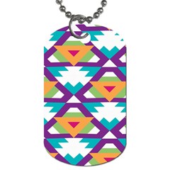 Triangles And Other Shapes Pattern Dog Tag (one Side)