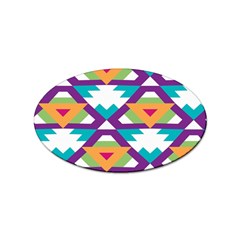 Triangles And Other Shapes Pattern Sticker Oval (10 Pack) by LalyLauraFLM