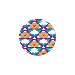 Triangles And Other Shapes Pattern Golf Ball Marker by LalyLauraFLM