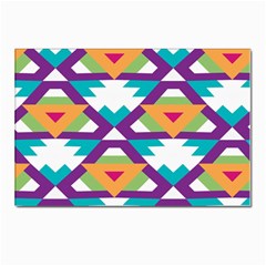 Triangles And Other Shapes Pattern Postcards 5  X 7  (pkg Of 10) by LalyLauraFLM