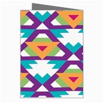 Triangles and other shapes pattern Greeting Card Right