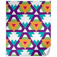 Triangles And Other Shapes Pattern Canvas 11  X 14 