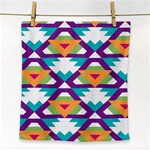 Triangles and other shapes pattern Face Towel Front