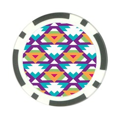 Triangles And Other Shapes Pattern Poker Chip Card Guard (10 Pack)