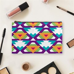 Triangles And Other Shapes Pattern Cosmetic Bag (medium) by LalyLauraFLM