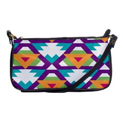 Triangles And Other Shapes Pattern Shoulder Clutch Bag by LalyLauraFLM