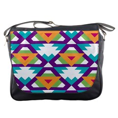 Triangles And Other Shapes Pattern Messenger Bag by LalyLauraFLM