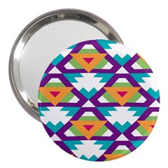 Triangles And Other Shapes Pattern 3  Handbag Mirror