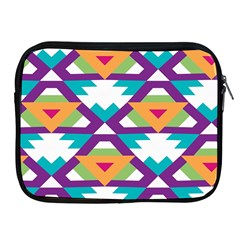 Triangles And Other Shapes Pattern Apple Ipad 2/3/4 Zipper Case by LalyLauraFLM