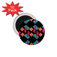 Shapes In Retro Colors  1 75  Magnet (10 Pack)  by LalyLauraFLM