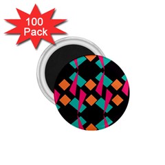 Shapes In Retro Colors  1 75  Magnet (100 Pack) 