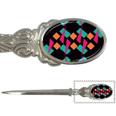 Shapes In Retro Colors  Letter Opener by LalyLauraFLM