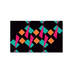 Shapes In Retro Colors  Sticker Rectangular (10 Pack)