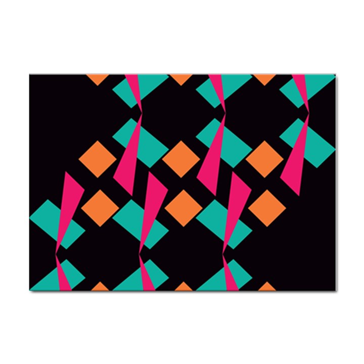 Shapes in retro colors  Sticker A4 (100 pack)