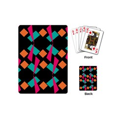 Shapes In Retro Colors  Playing Cards (mini)